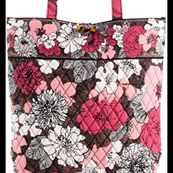 Vera Bradley Handbags - VERA BRADLEY RETIRED MOCHA ROUGE TOTE BAG